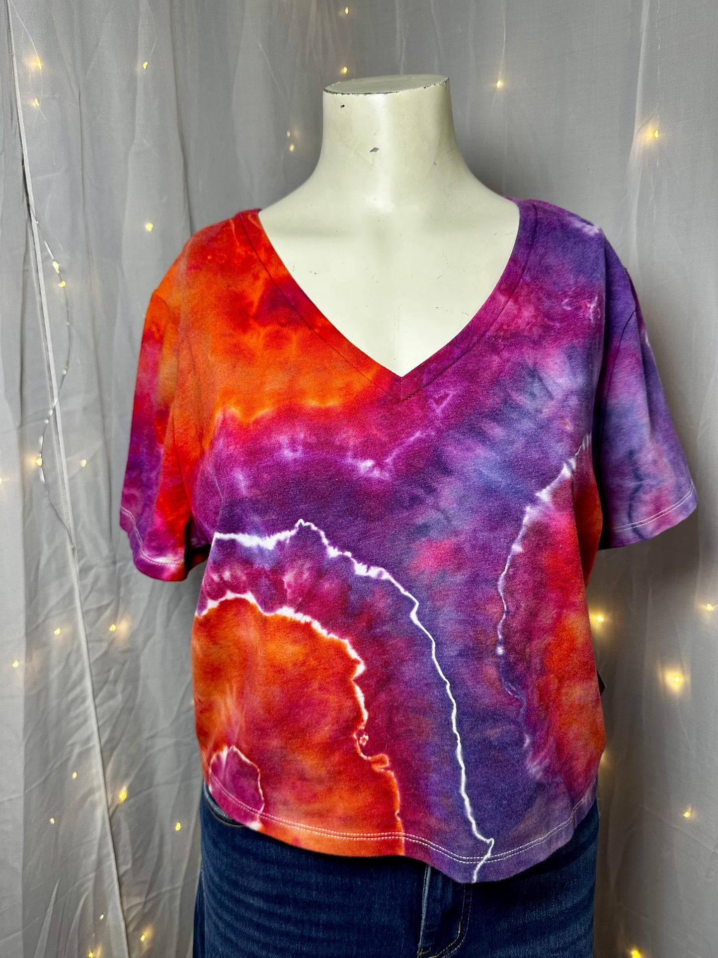 XXXL Electric Sunset Geode Crop Top *runs small*