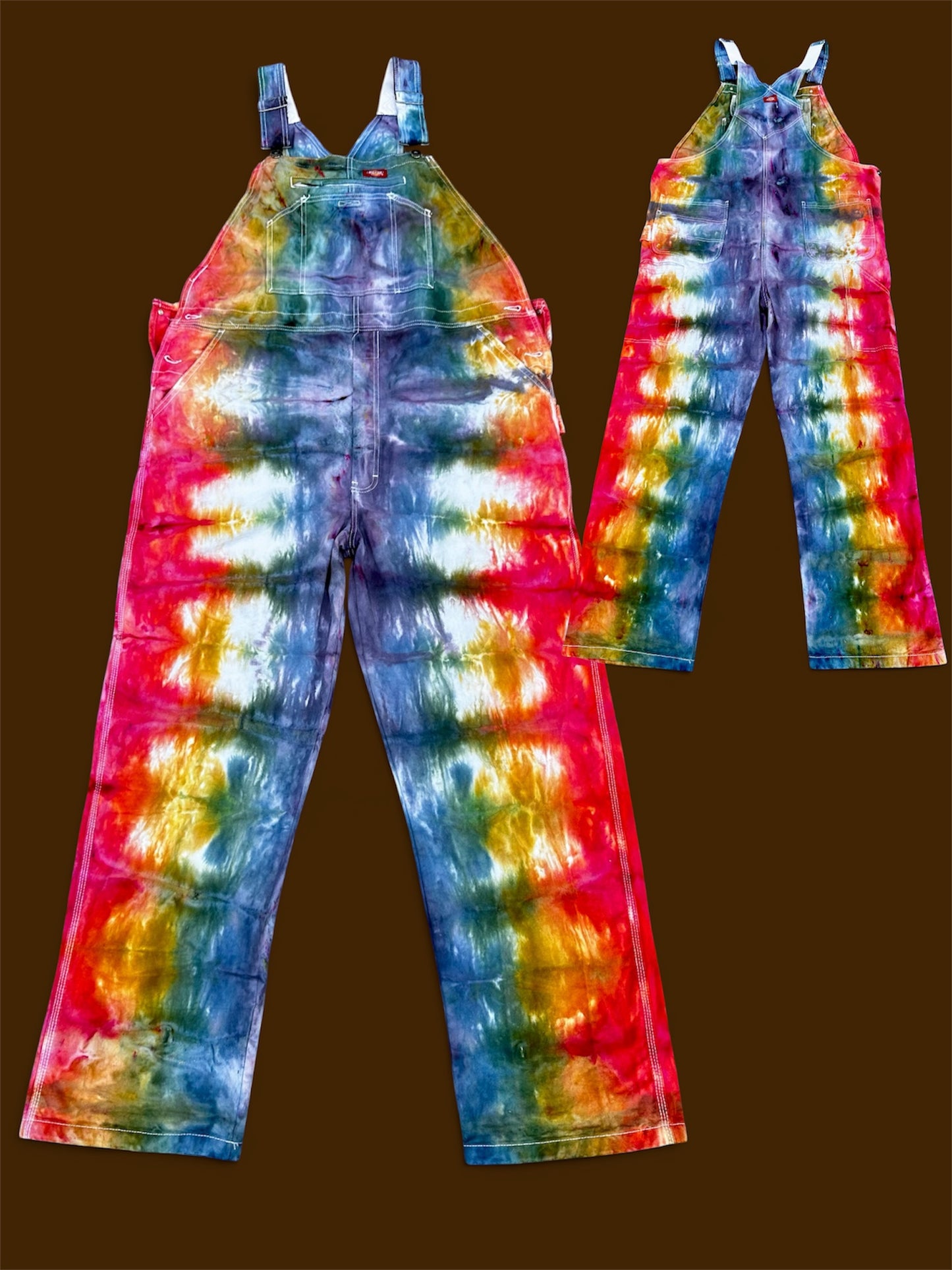 40/32 Rustic Rainbow Revival Dickies Bib Overalls