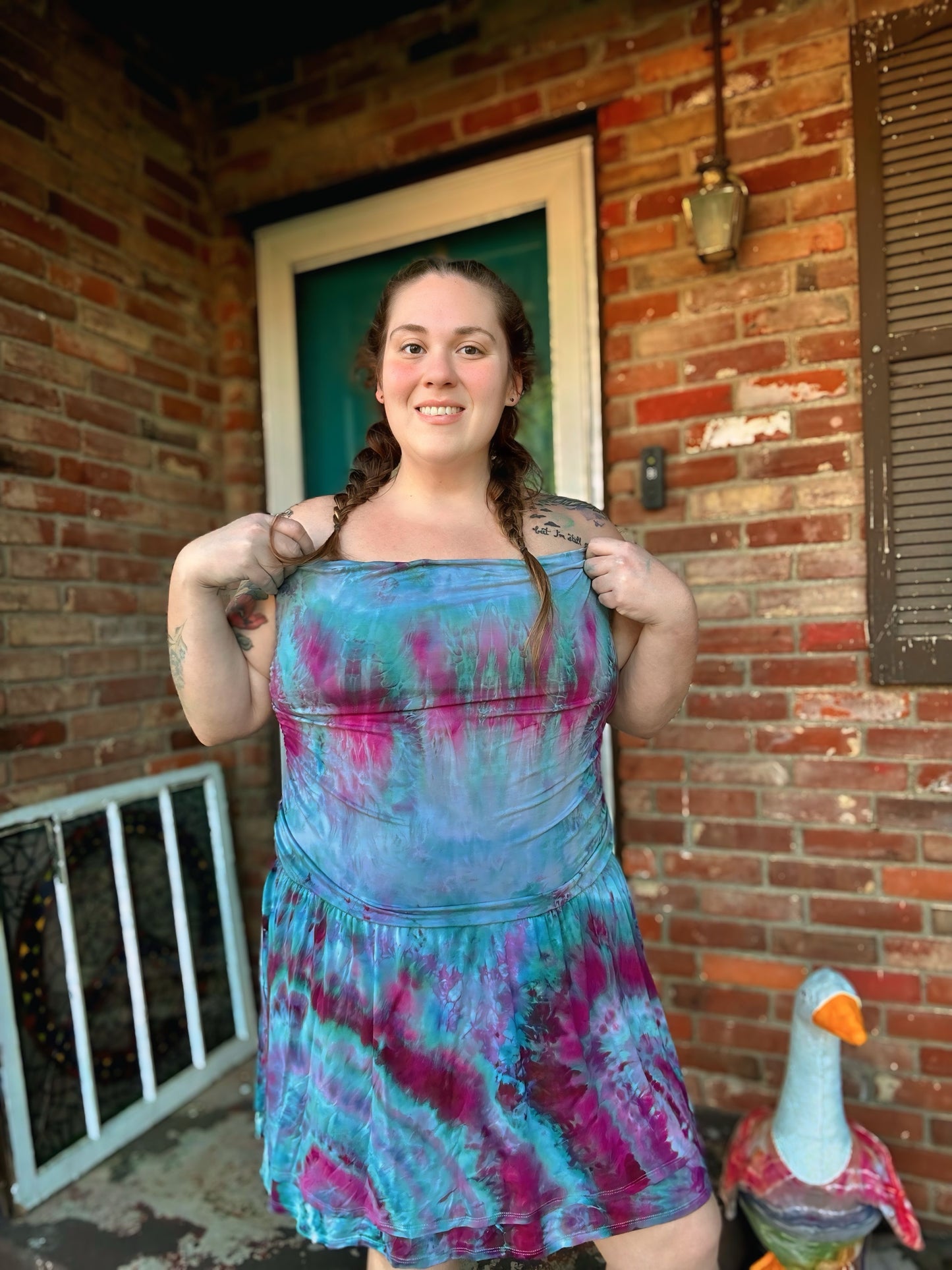 3X Tropical Mirage Romper
