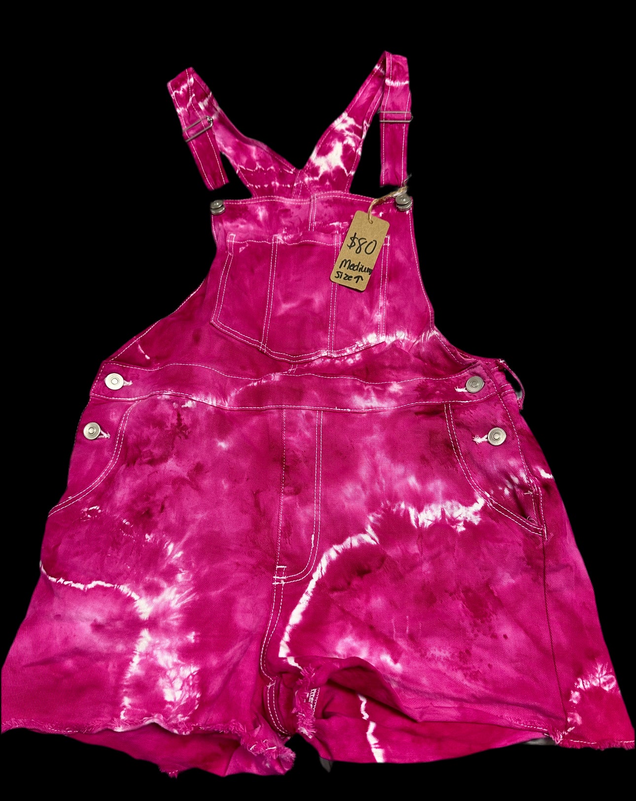 Medium Flaming Pink Shortall Bibs