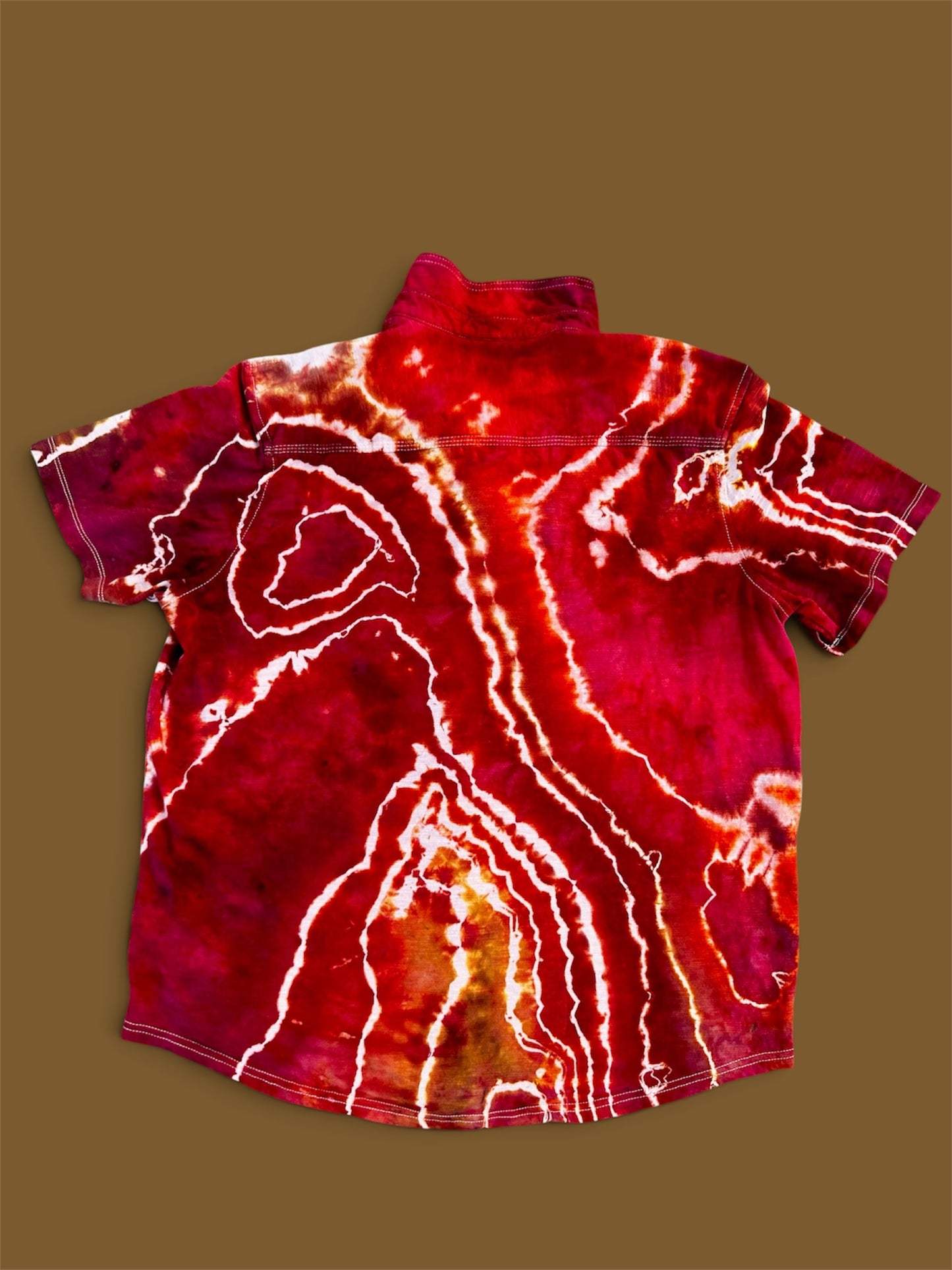 Large Fire Opal Fault Button-Down