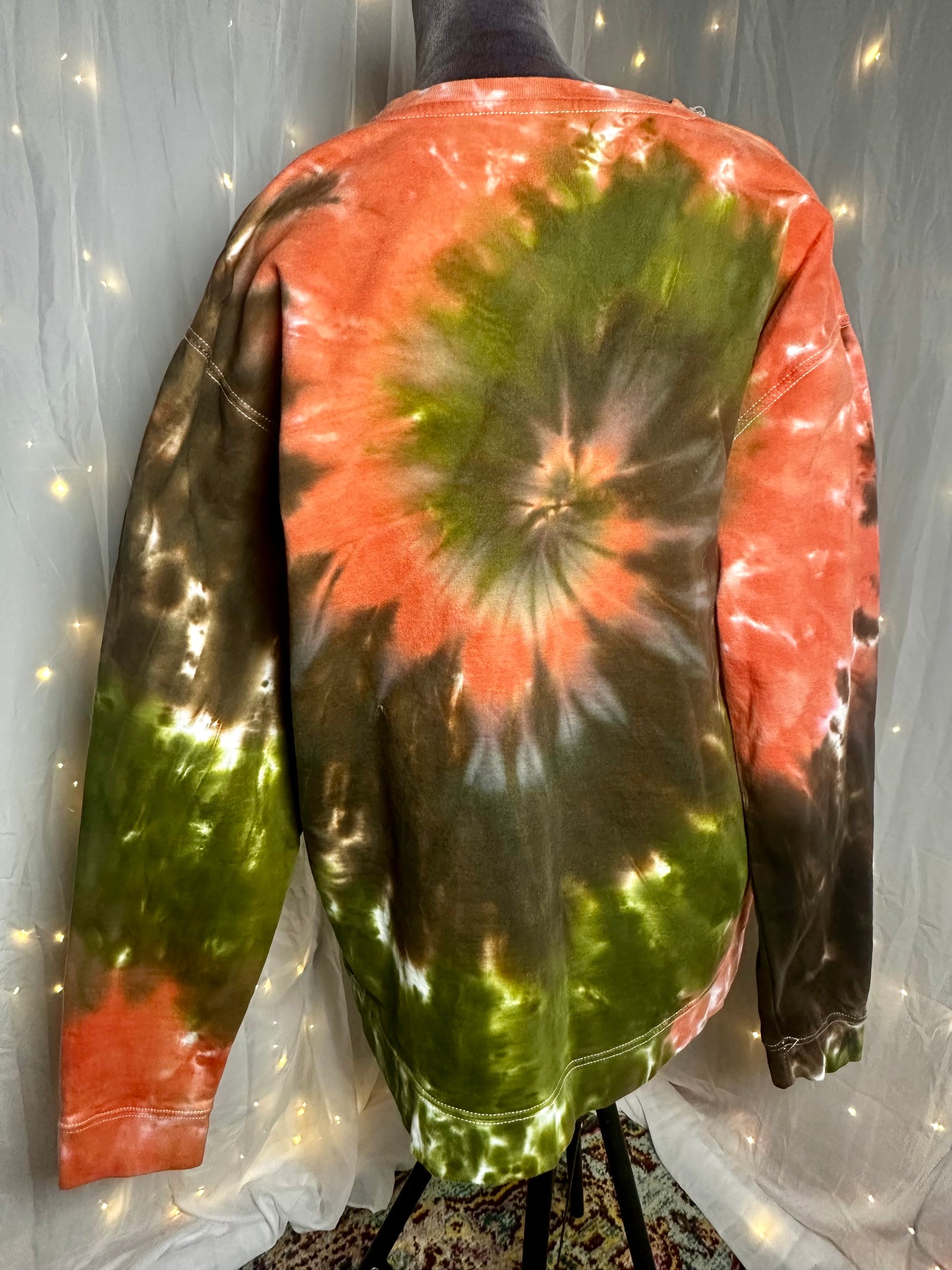 Large Peachwood Olive Ember Crewneck Sweatshirt
