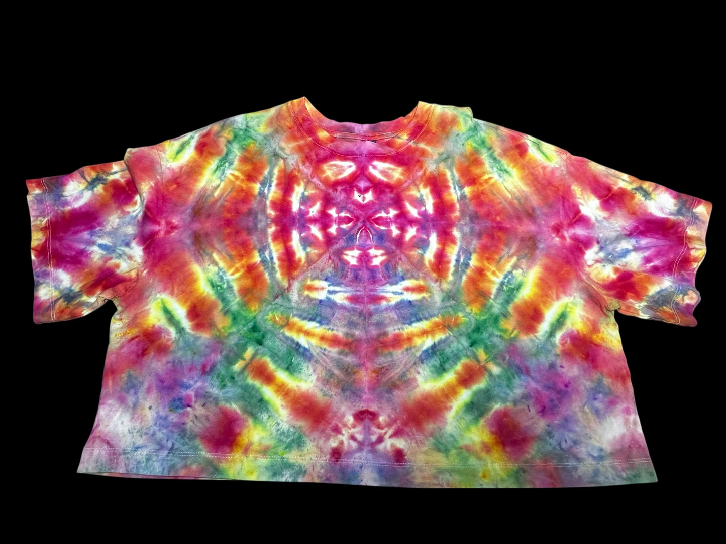 XL Technicolor Vortex Crop Top