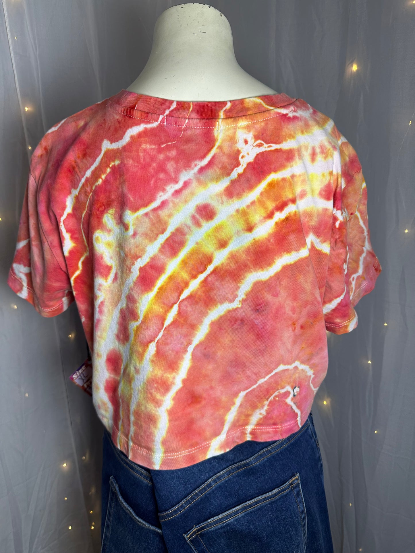 XL Flamingo Flash Crop Top