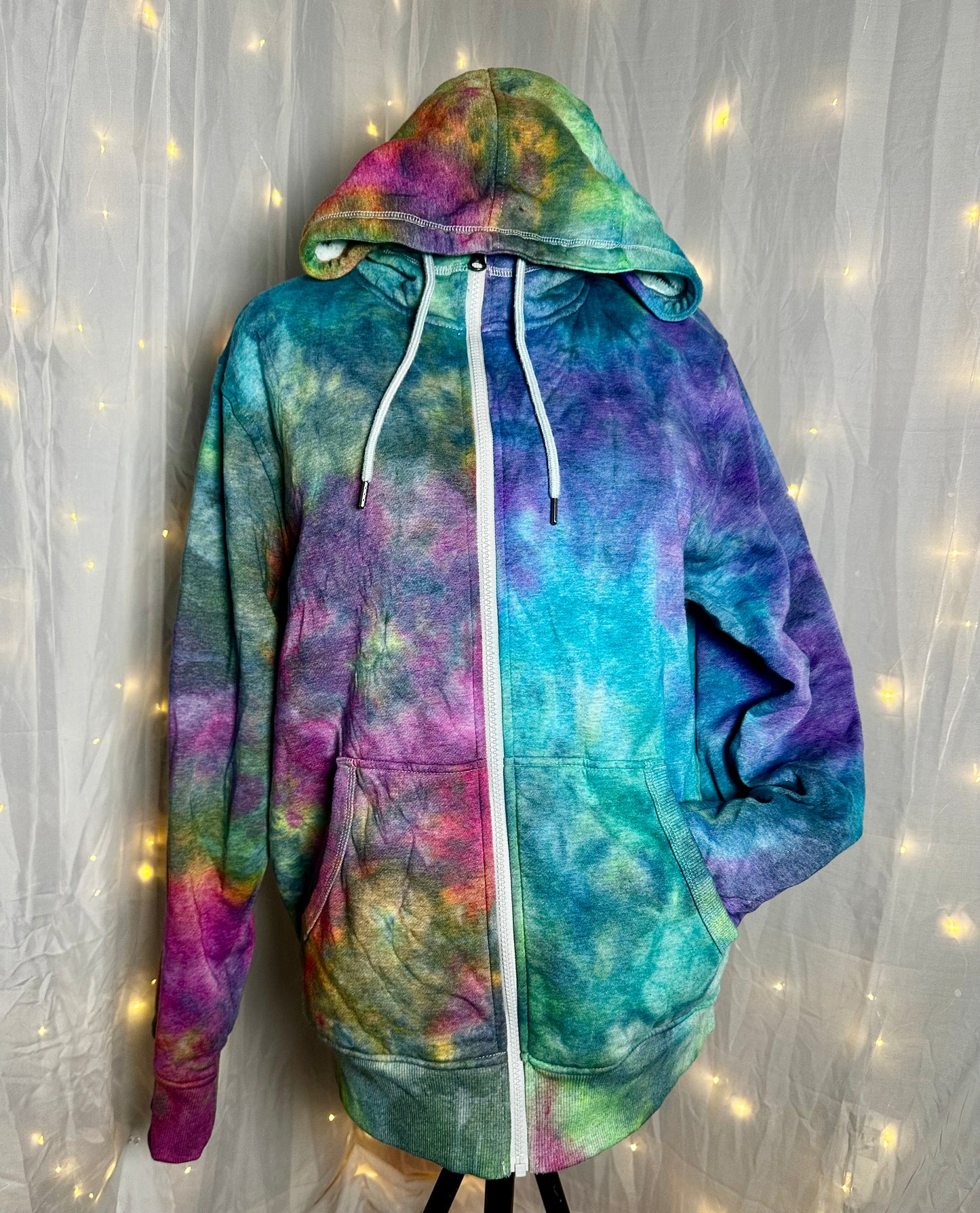 Large Electric Horizon Fleece Lined Zip-Up Hoodie