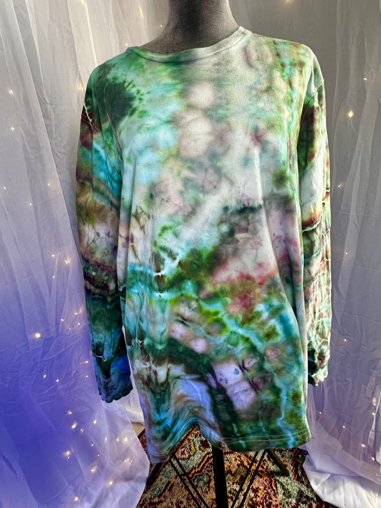 2XL Woodland Watercolor Long Sleeve Tee