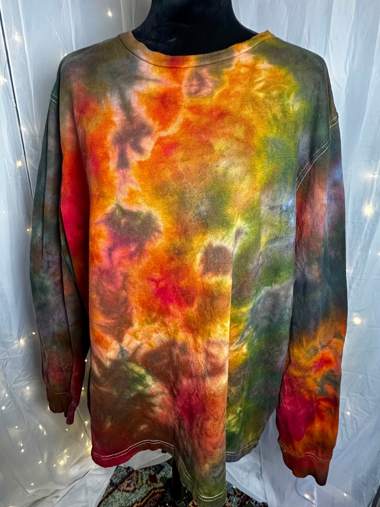 2XL Rustic Rainbow Grove Long Sleeve Tee