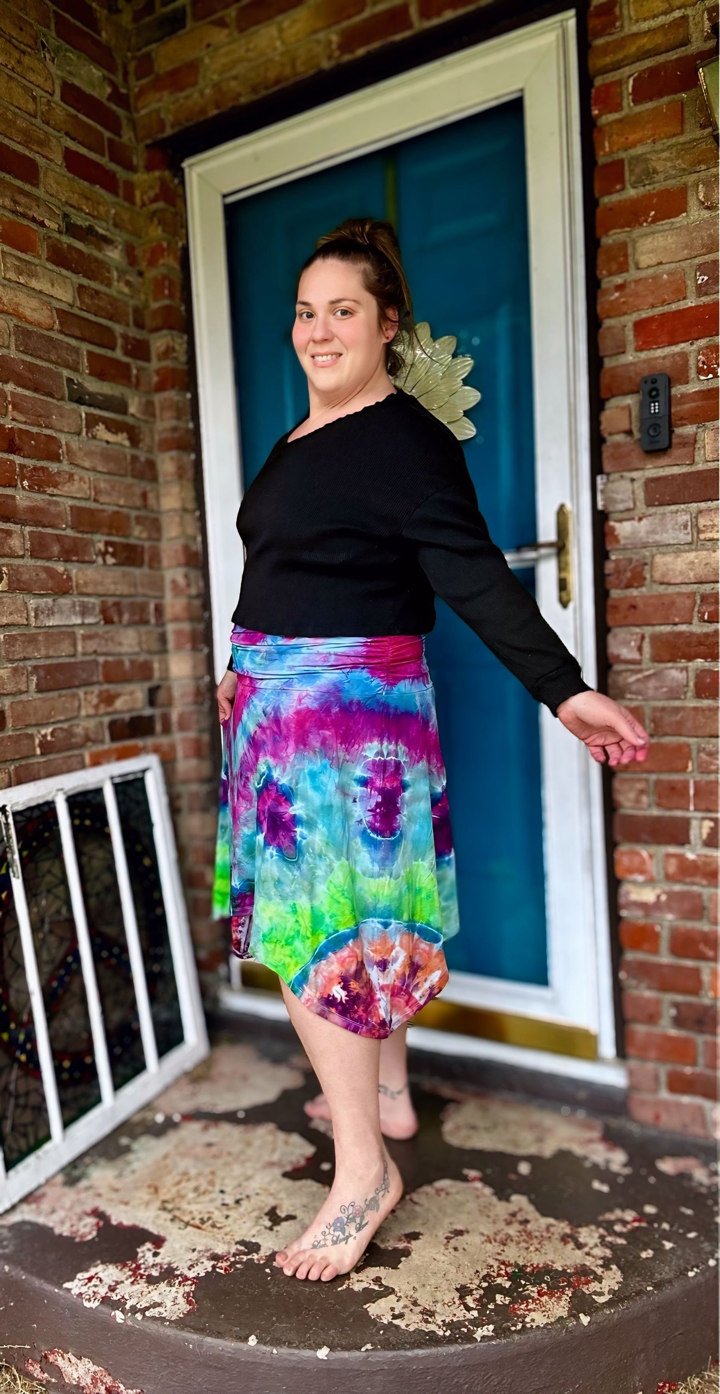 2X Electric Reef Mandala Asymmetrical Skirt