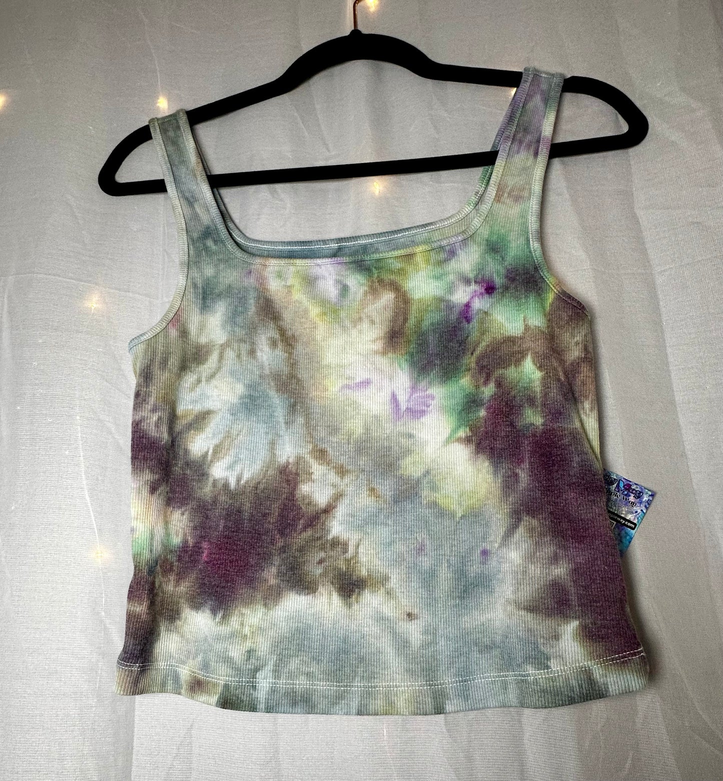 Small Stonewash Earth Ribbed Tank Crop Top