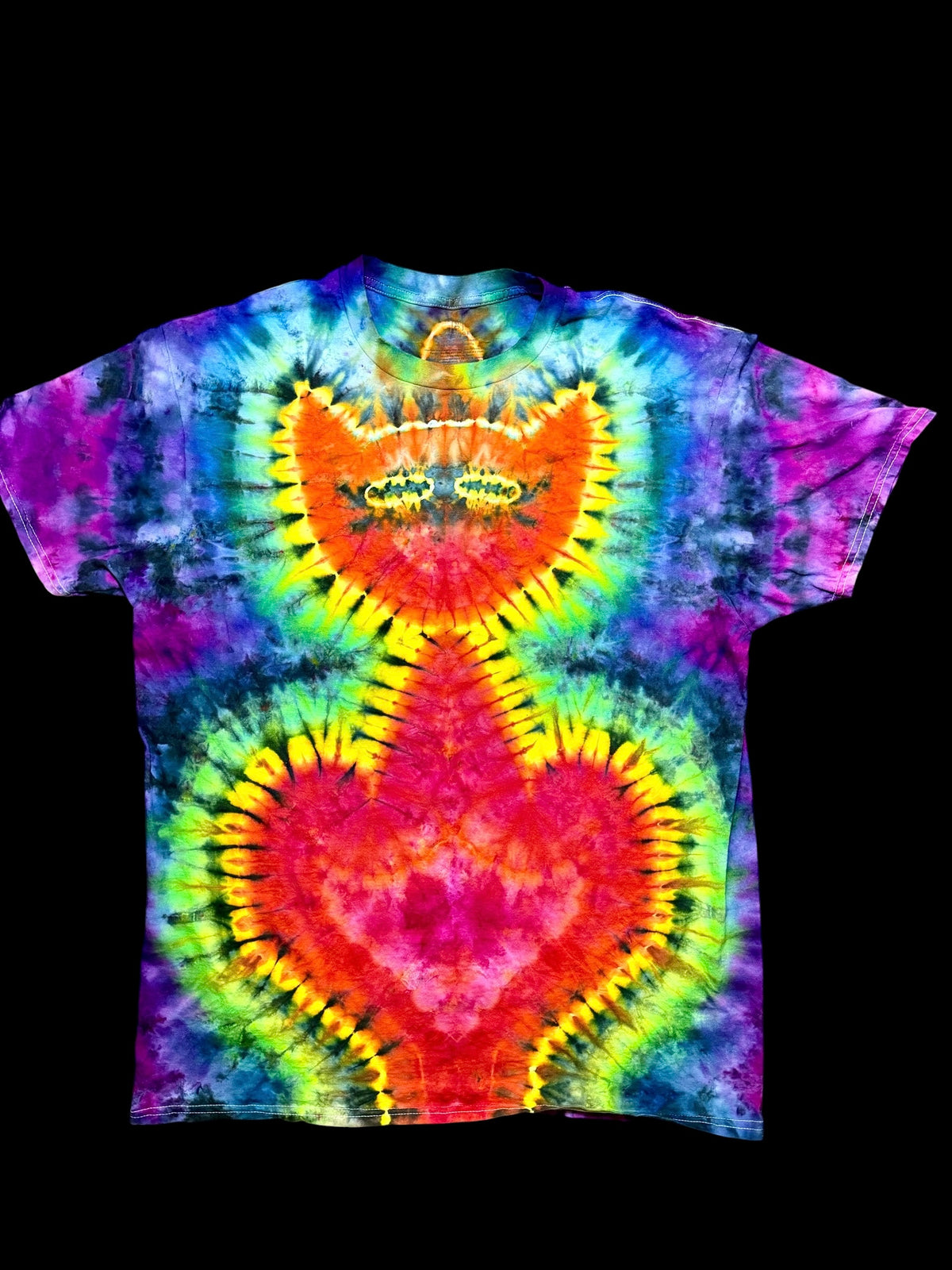 XL Rainbow Rave “Purrfectly Cheey” Kitty Tee