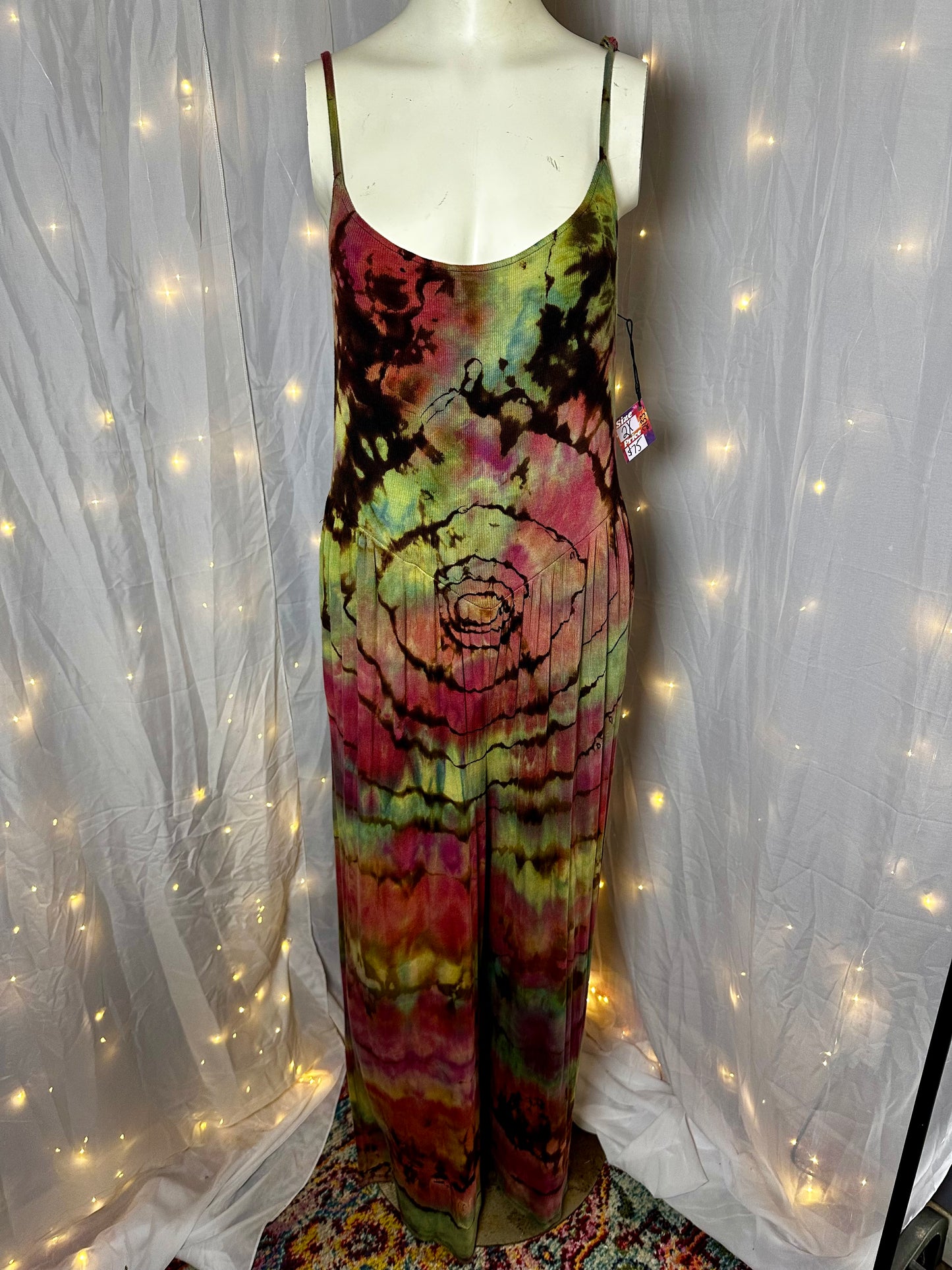 L/XL Ribbed Woodstock Wildflower Jumpsuit