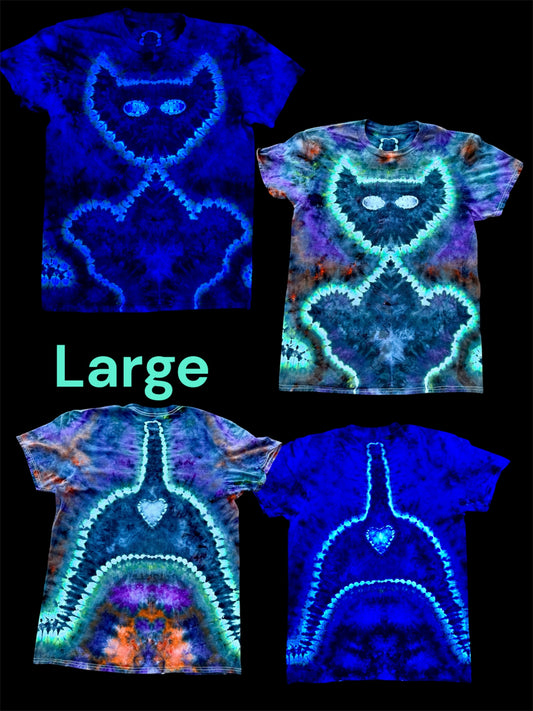 Large Wicked Glow Purrfectly Cheeky Kitty Tee *UV Reactive*