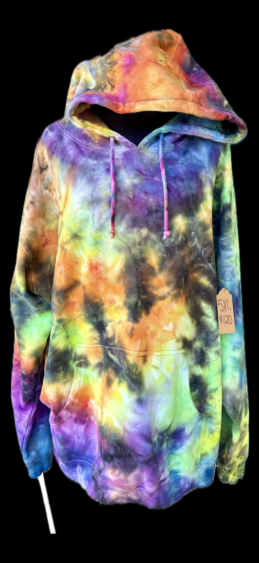 5X rainbow Scrunch Hoodie