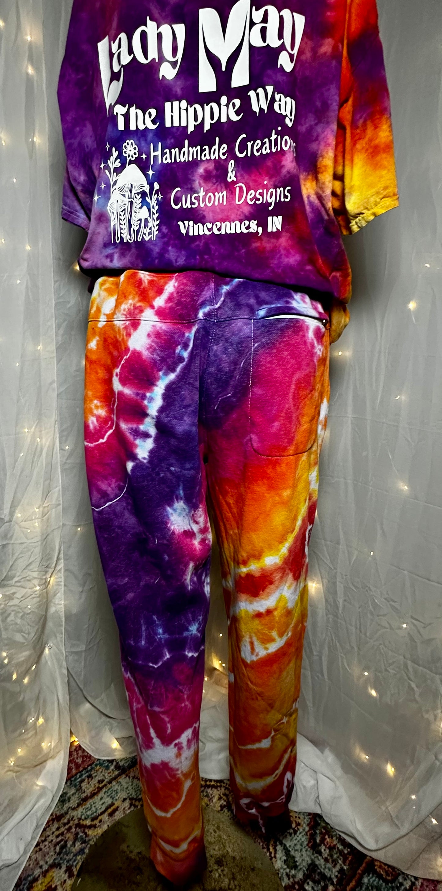 XL Heatwave Geode Hippie Jogger Sweatpants