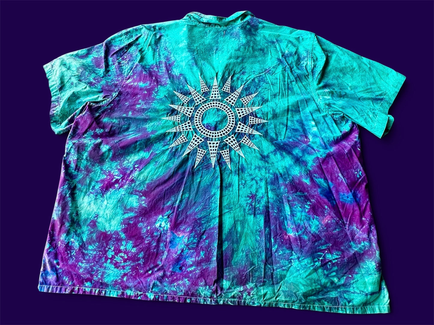 4XL Electric Lagoon Solstice Camp Shirt