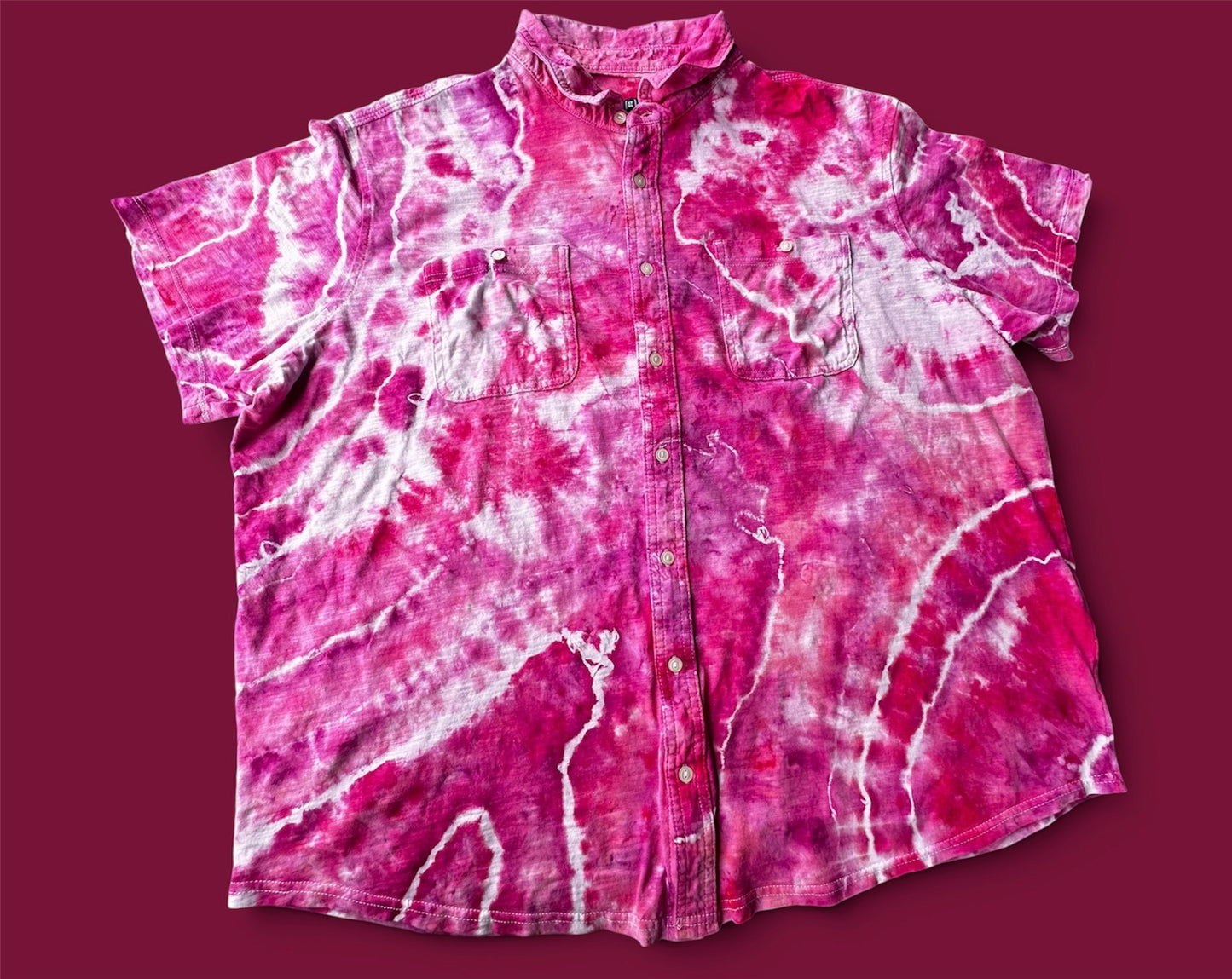2XL Electric Rose Button Down
