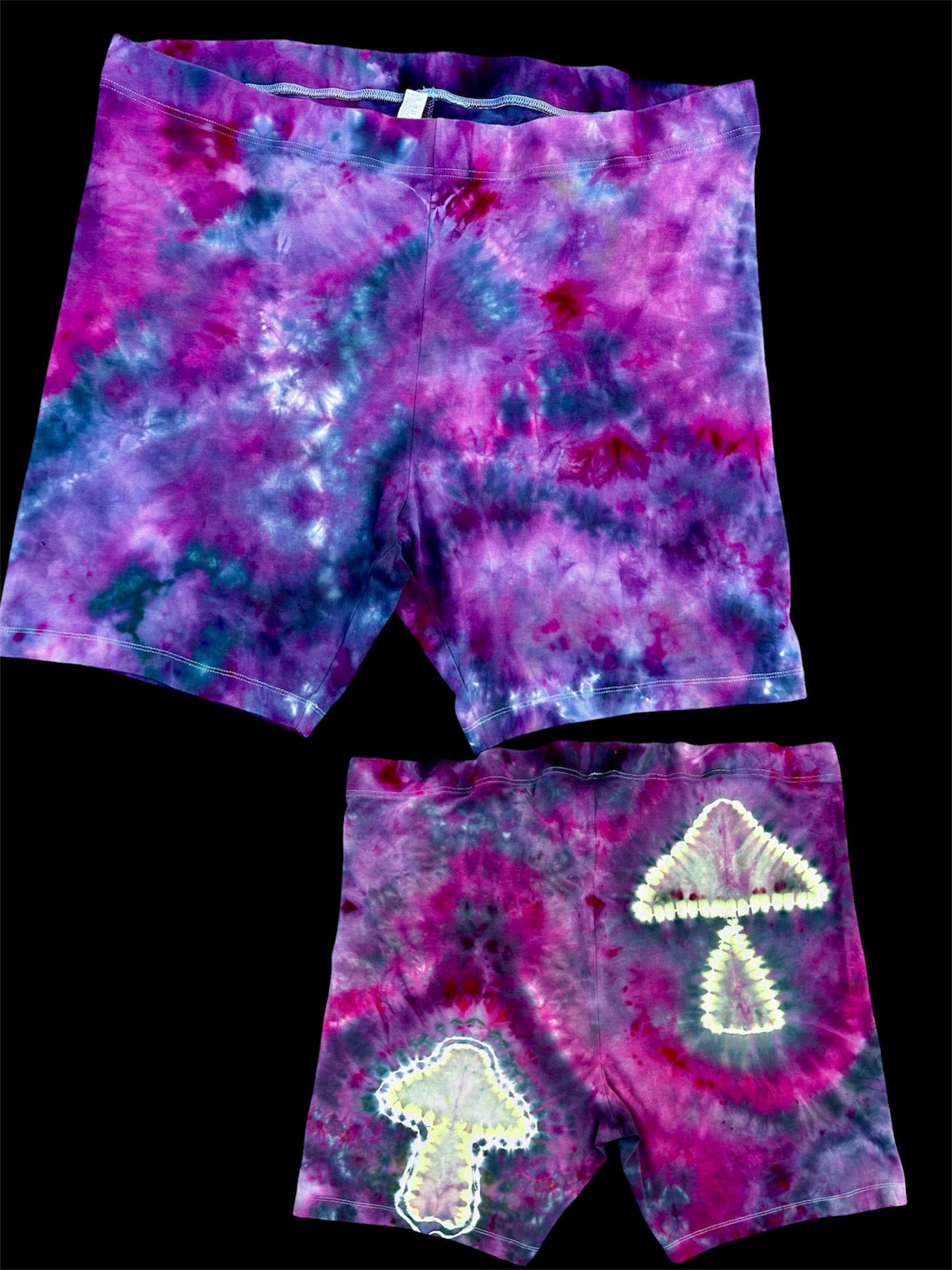 4X Twilight Toadstools UV Reactive Biker Shorts