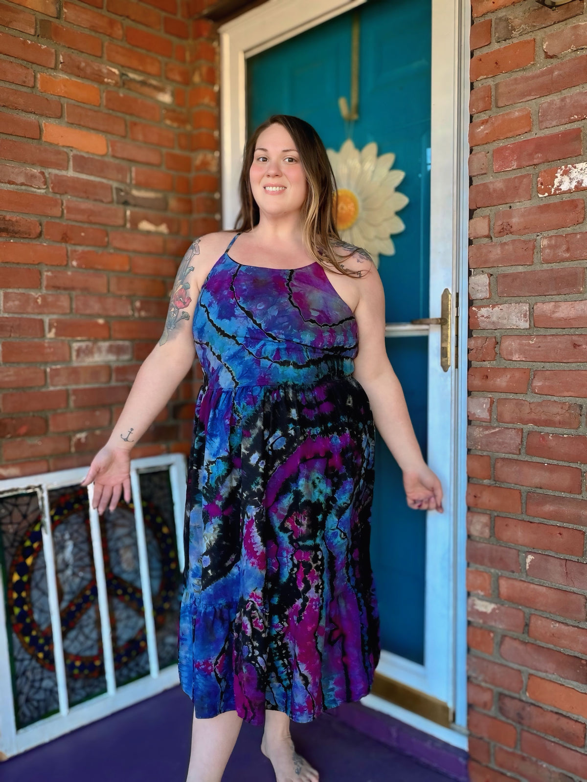 XXL Midnight Aurora Midi Dress