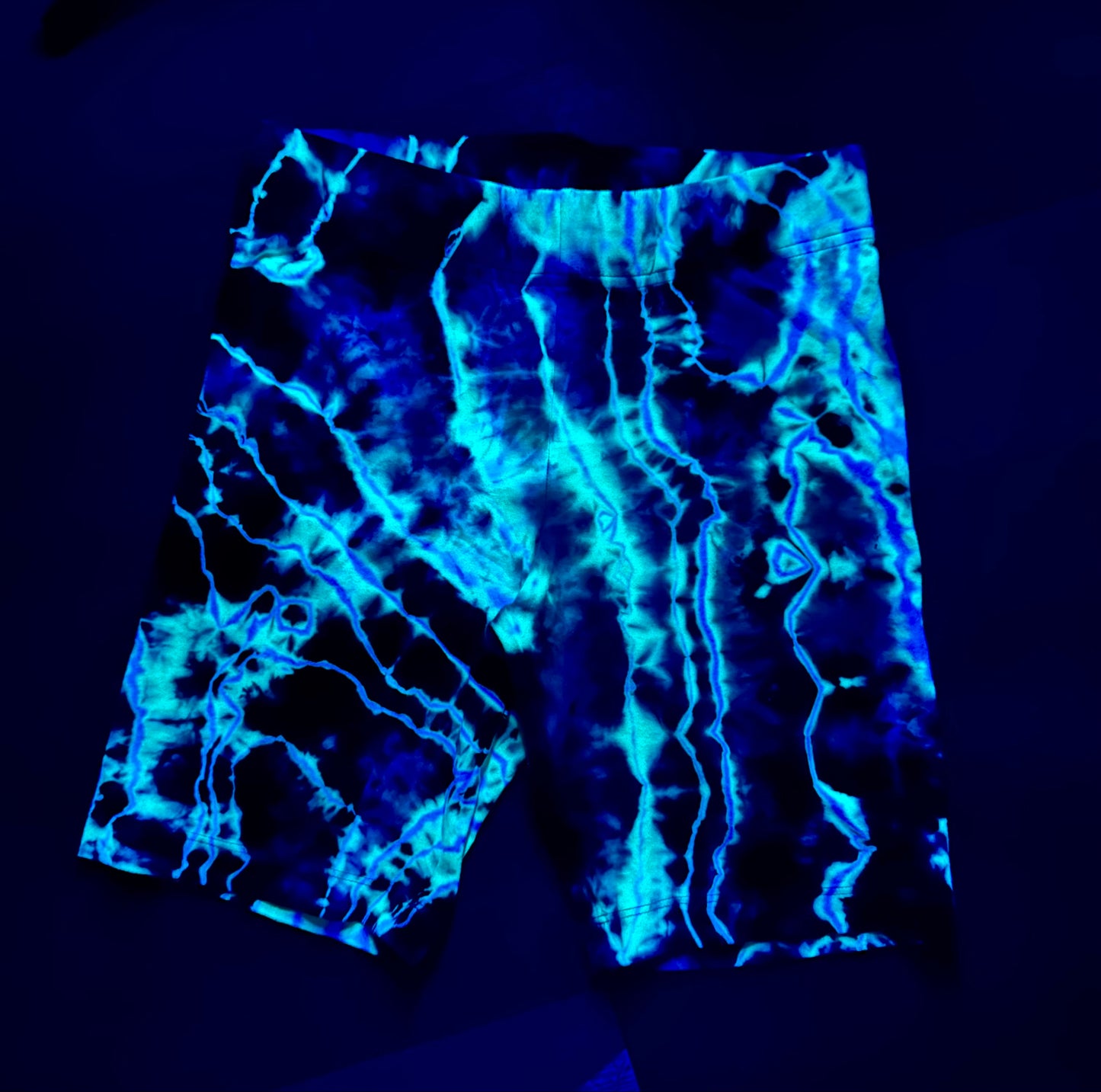 Small Neon Mycelium Biker Shorts