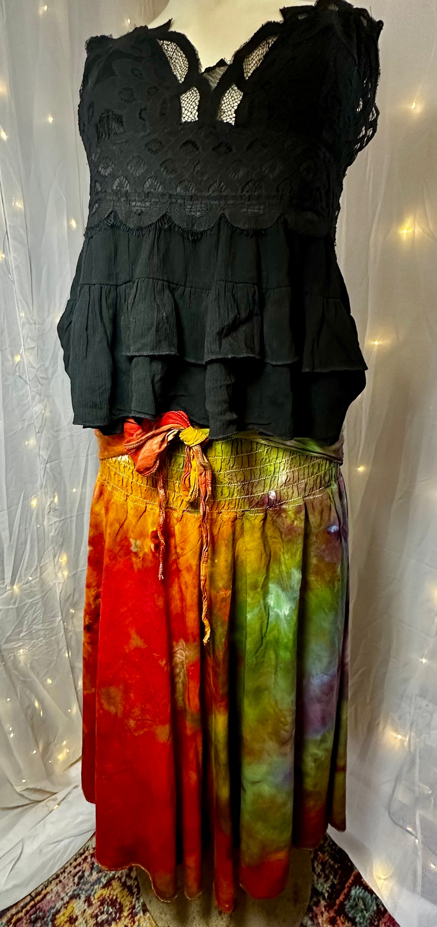 L/XL/2X Rustic Rainbow Grove Convertible Dress & Skirt