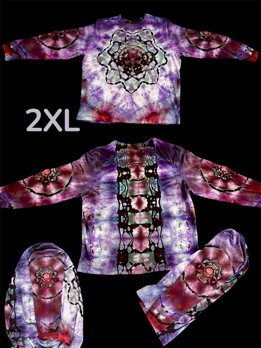 2XL Stained Glass Bloom Long Sleeve Tee