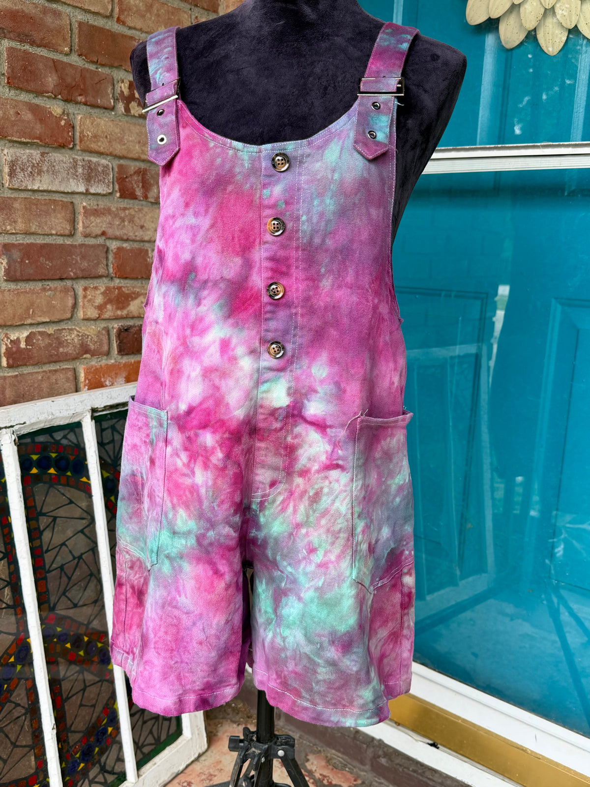 Large Pink Moon Shortall *upcycle*