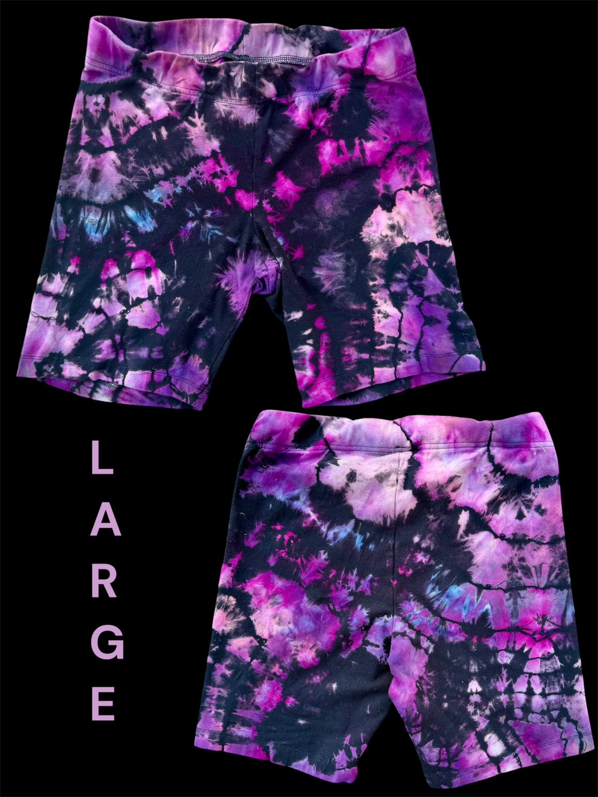 Large Mystic Amethyst Biker Shorts