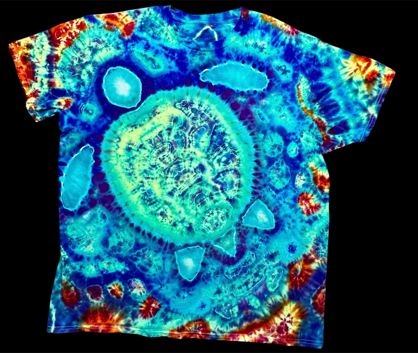 2XL Elextric Sea Turtle Tie Dye Tee *UV Reactive*
