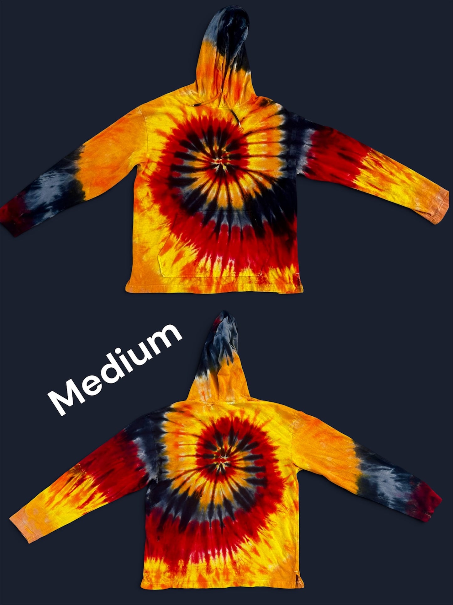 Medium Sunire Spiral Hooded Long Sleeve Tee