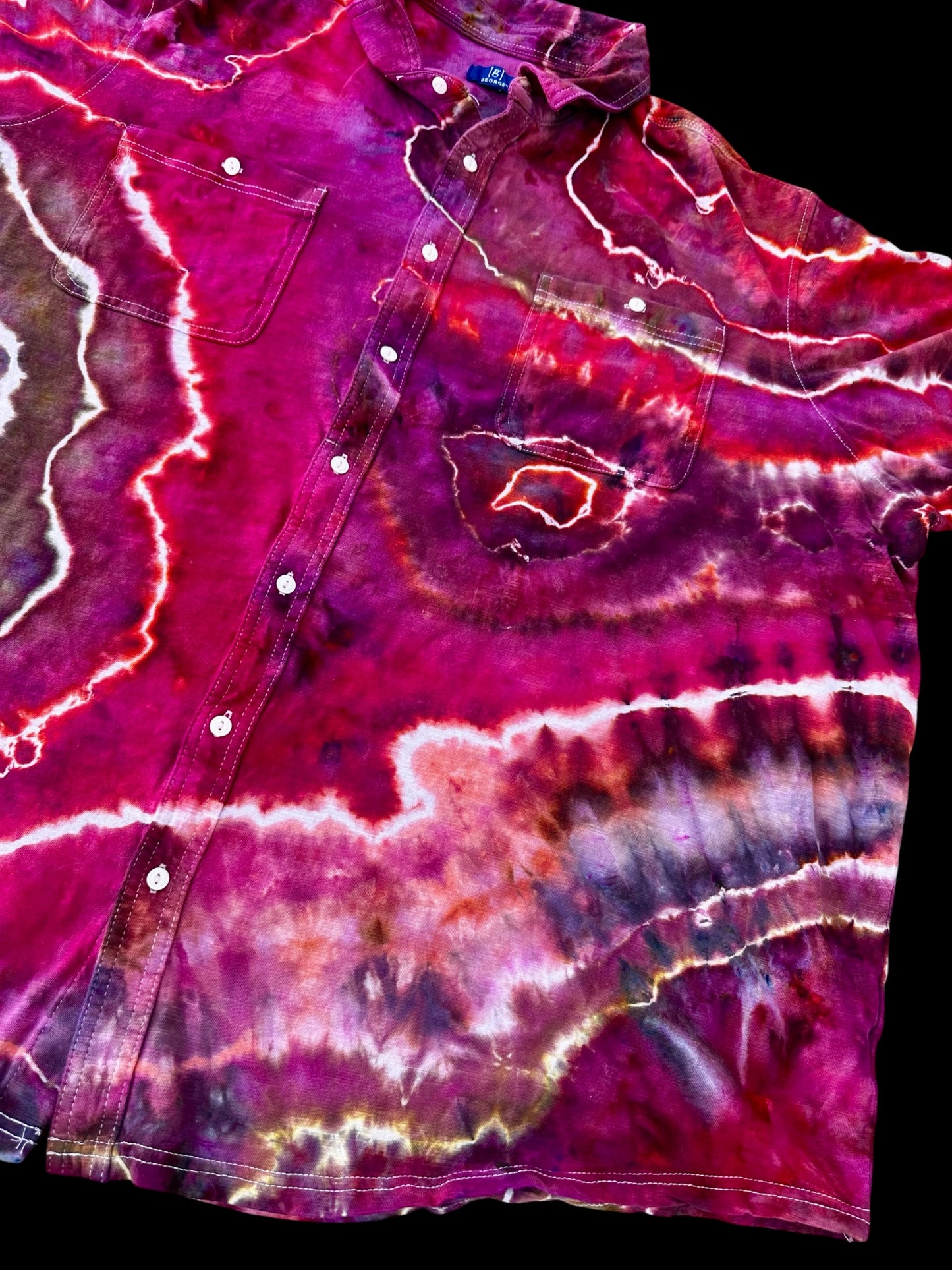 4XL Molten Garnet Button Down