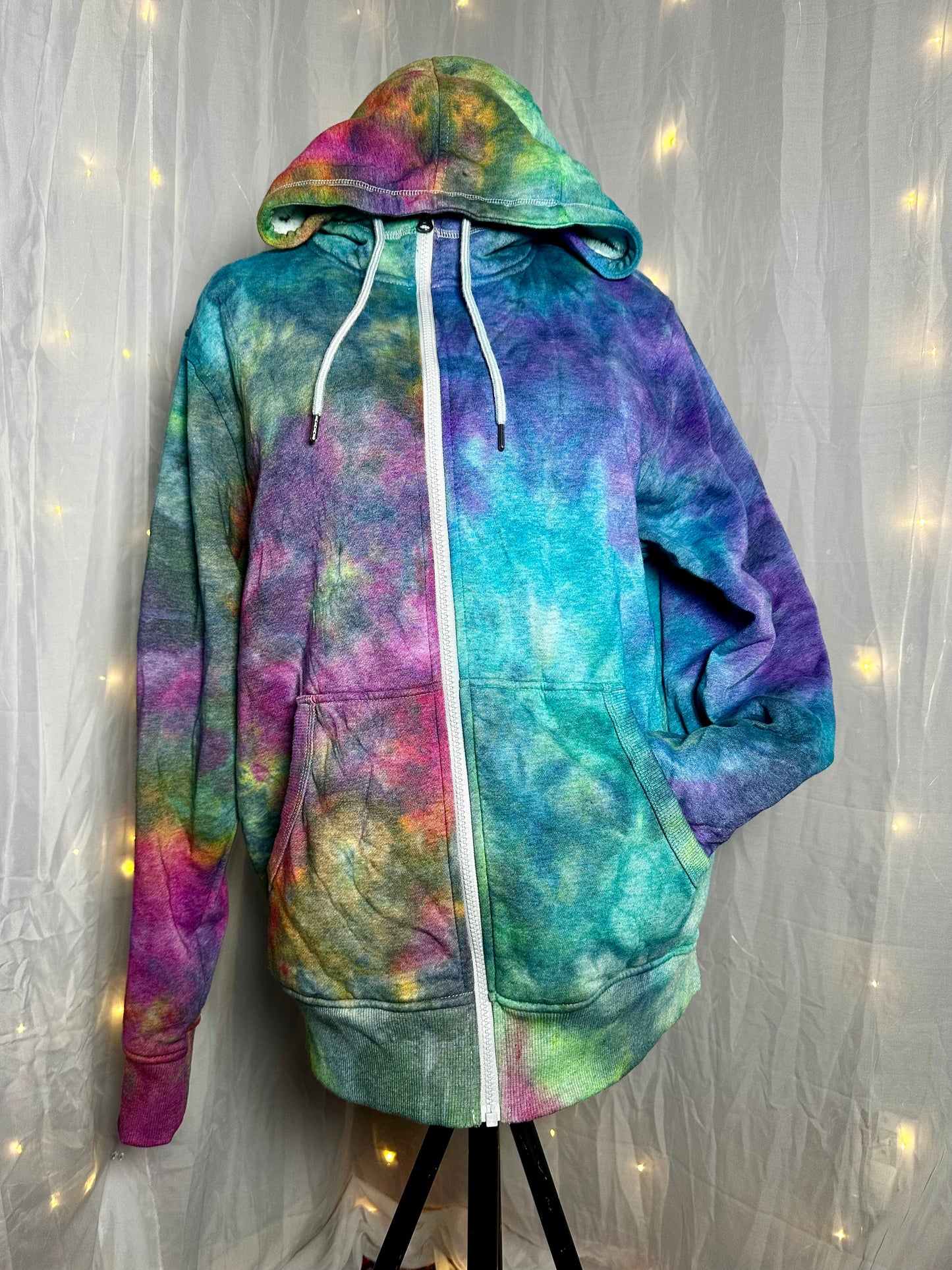Large Electric Horizon Fleece Lined Zip-Up Hoodie