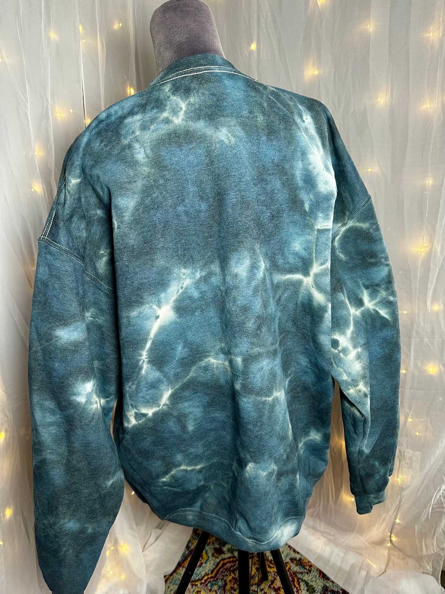 2XL Black Water Surge Crewneck Sweatshirt