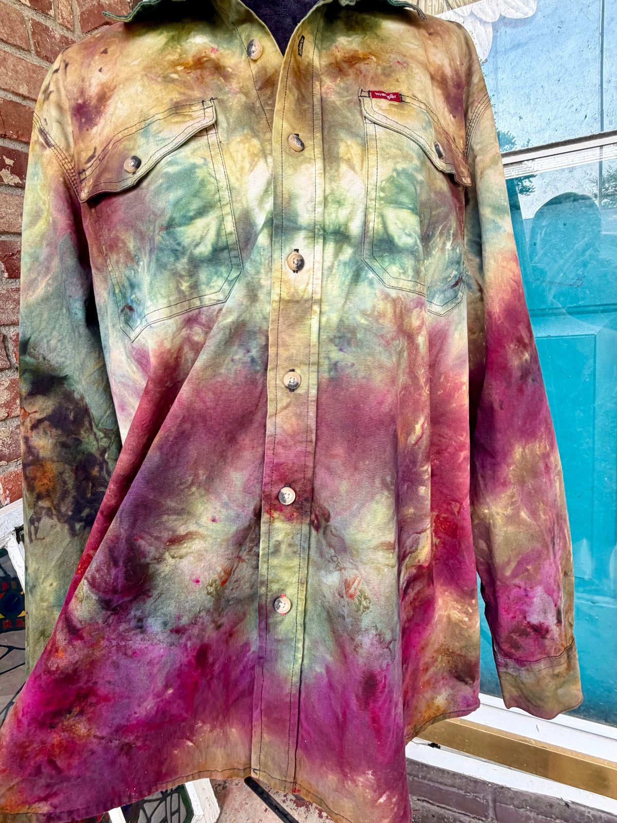 Large Fallen Leaf Mandala Button Down Shirt