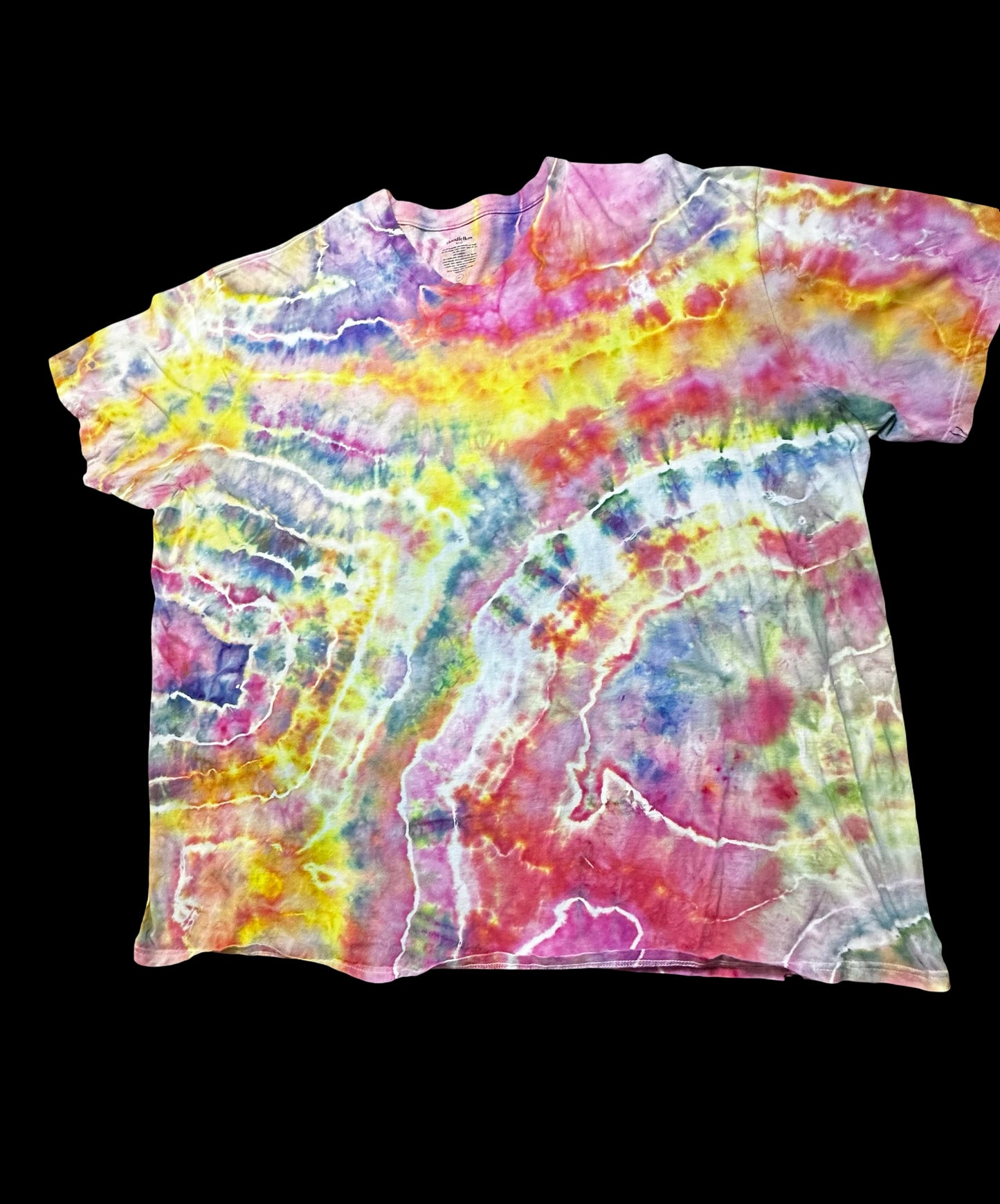 5XL Psychedelic Rainbow Current Tee