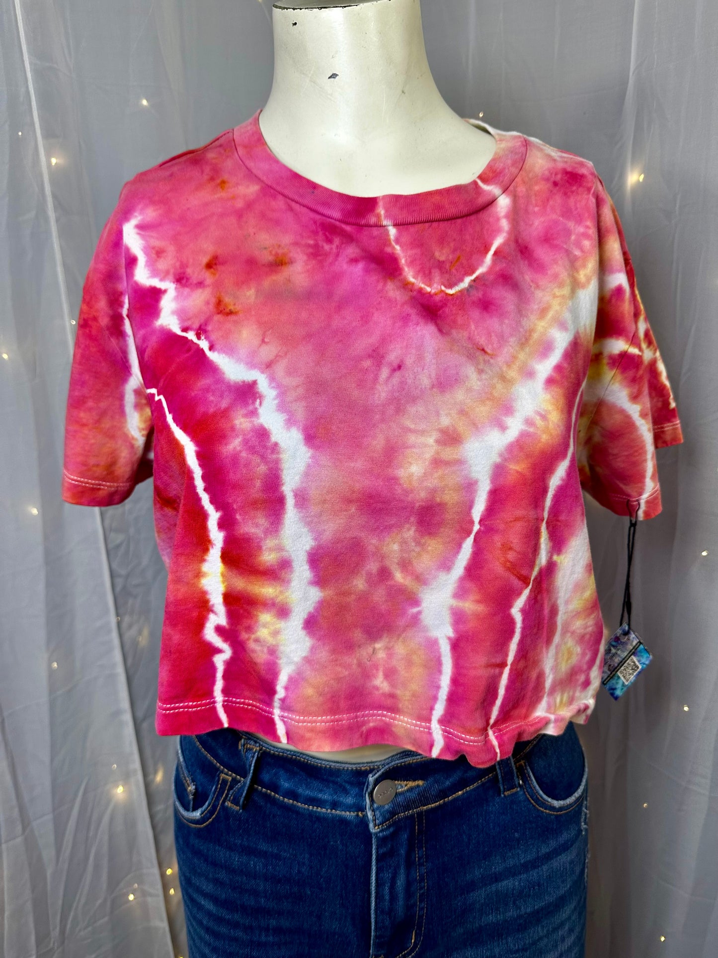 XL Flamingo Flash Crop Top