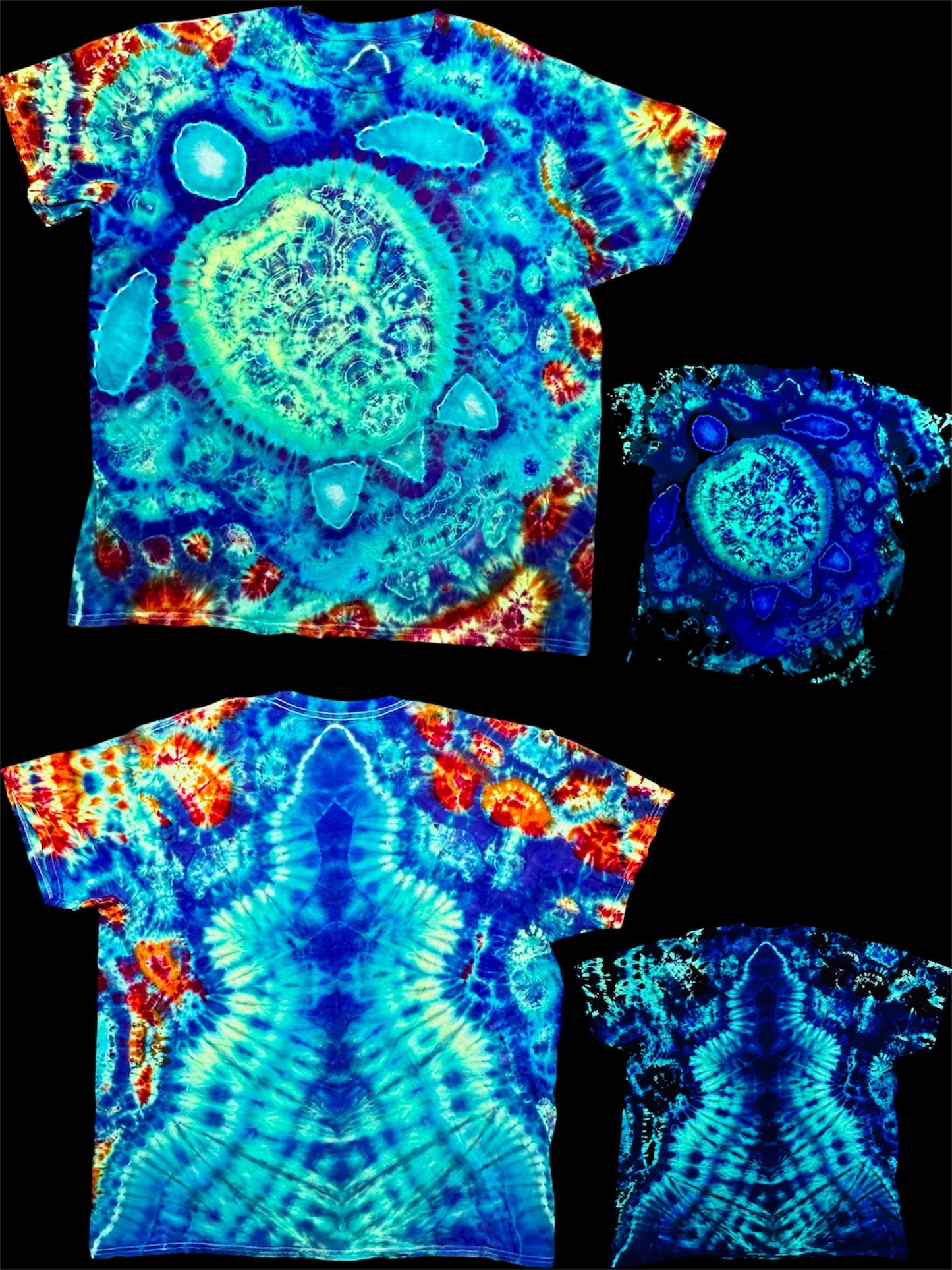 2XL Elextric Sea Turtle Tie Dye Tee *UV Reactive*
