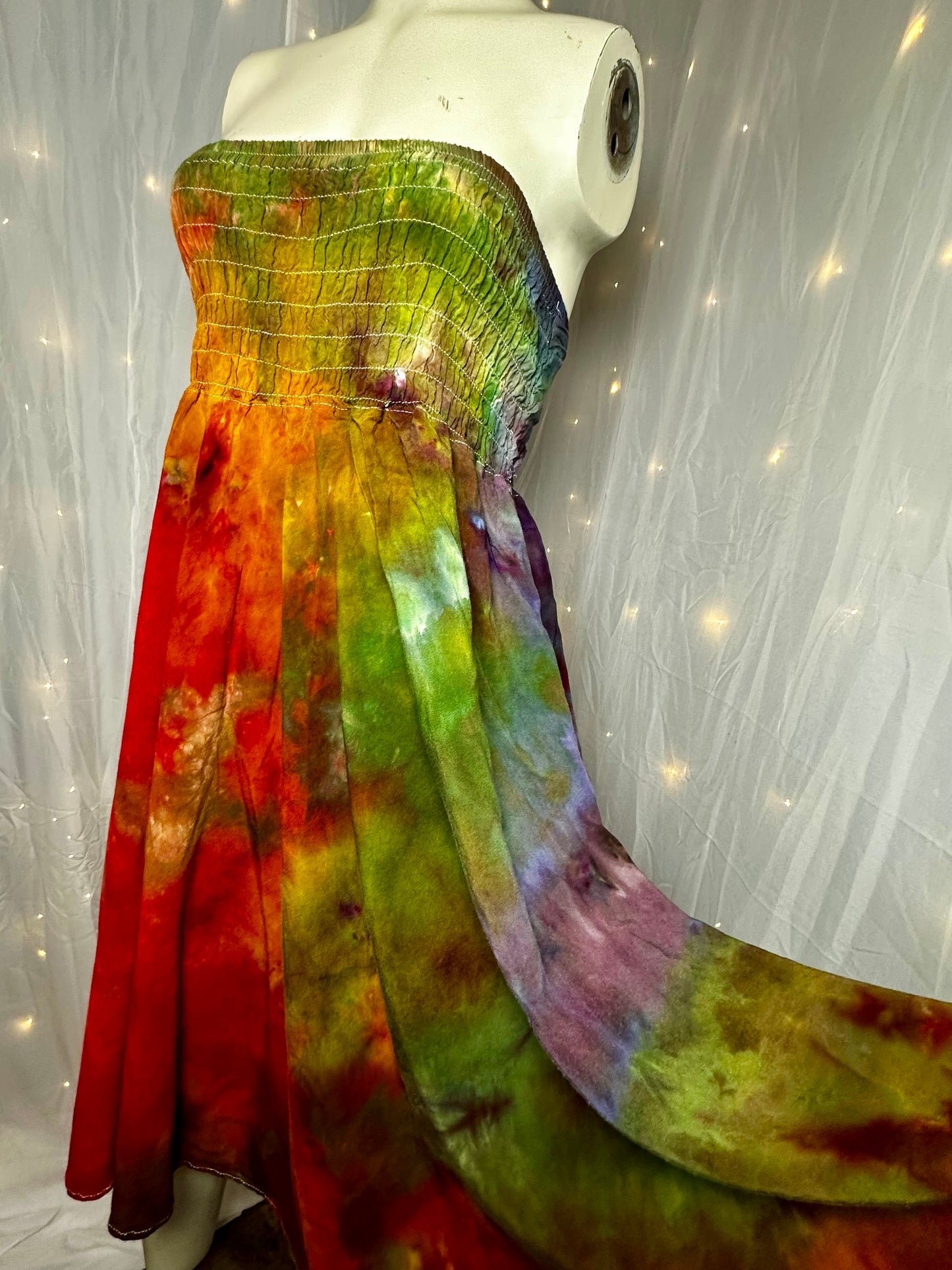L/XL/2X Rustic Rainbow Grove Convertible Dress & Skirt
