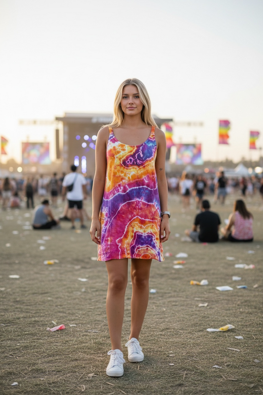 Small Soft Sunset Athletic Dress Romper