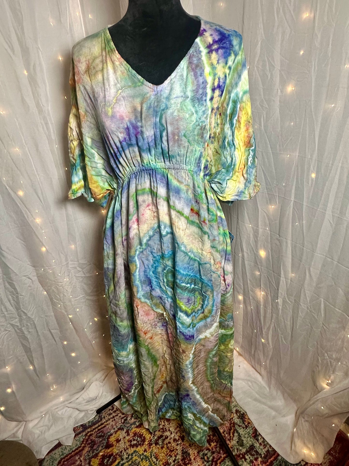 L/XL Iridescent Mother of Pearl Kaftan