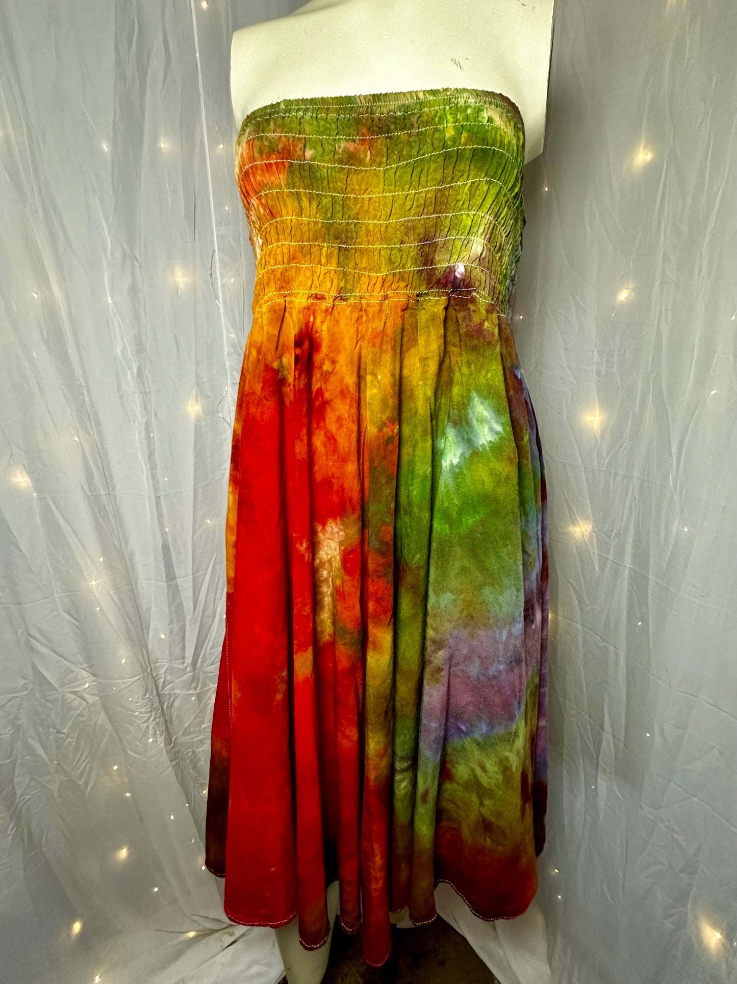 L/XL/2X Rustic Rainbow Grove Convertible Dress & Skirt