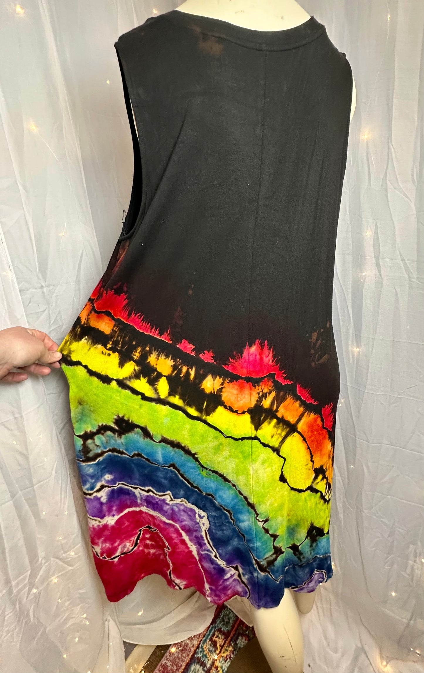 XXL Radiant Rainbow Geode Swing Dress