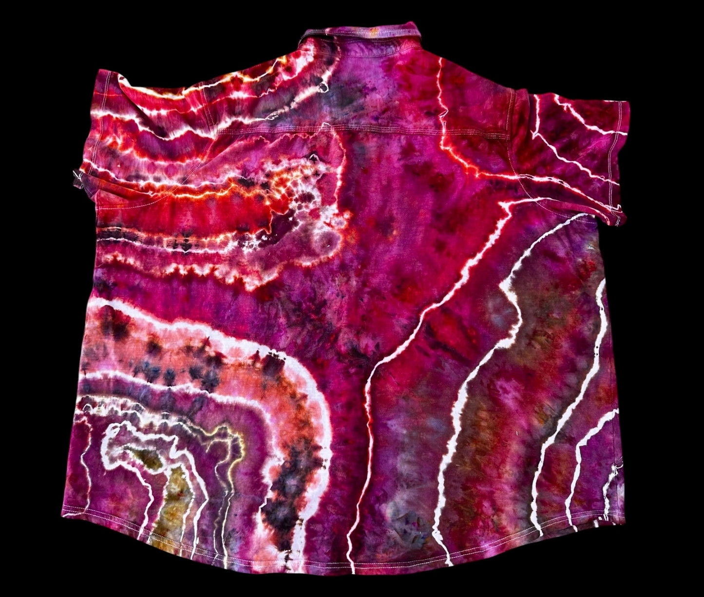 4XL Molten Garnet Button Down