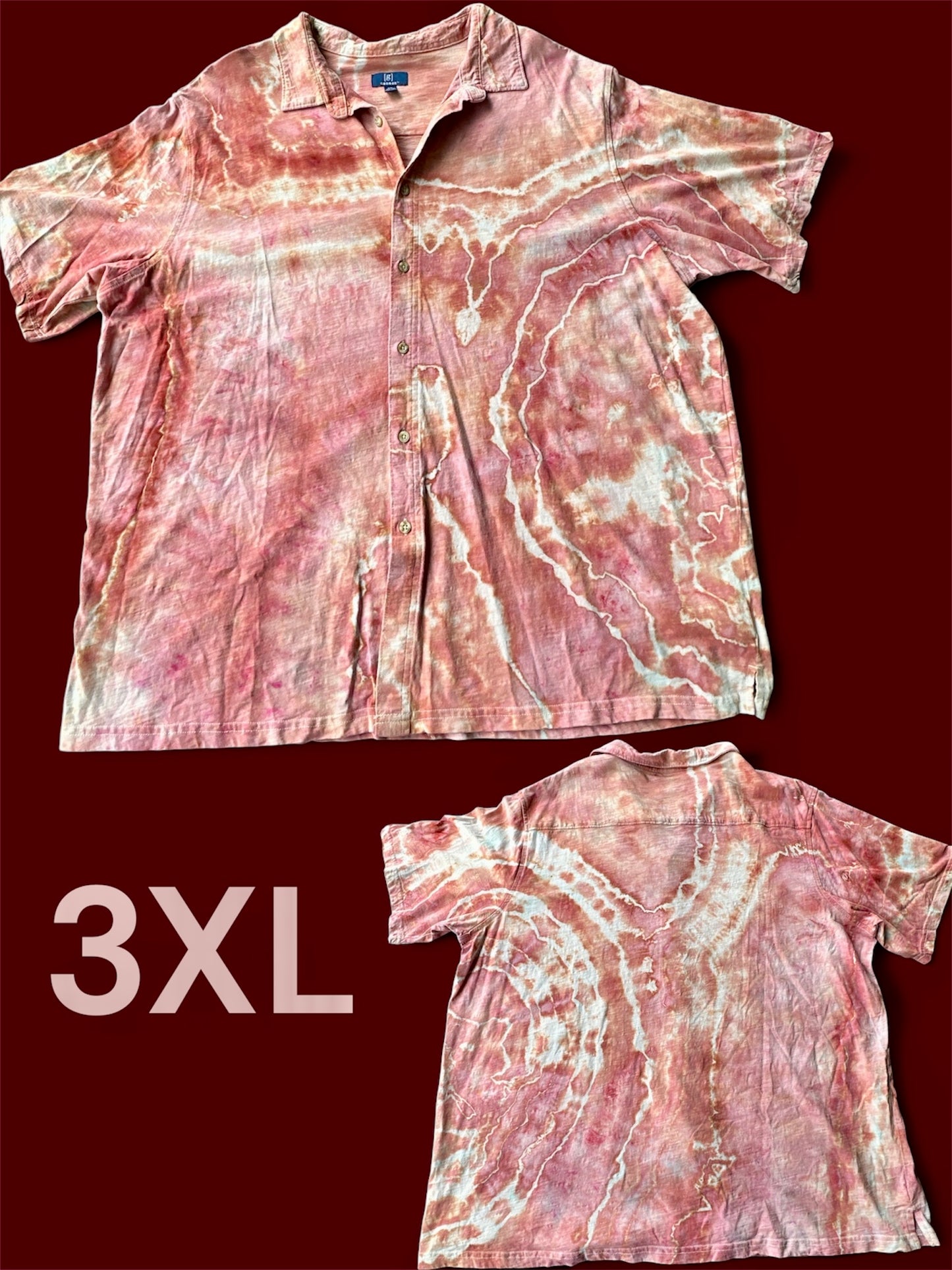 3XL Dusty Rose Drift Button Down