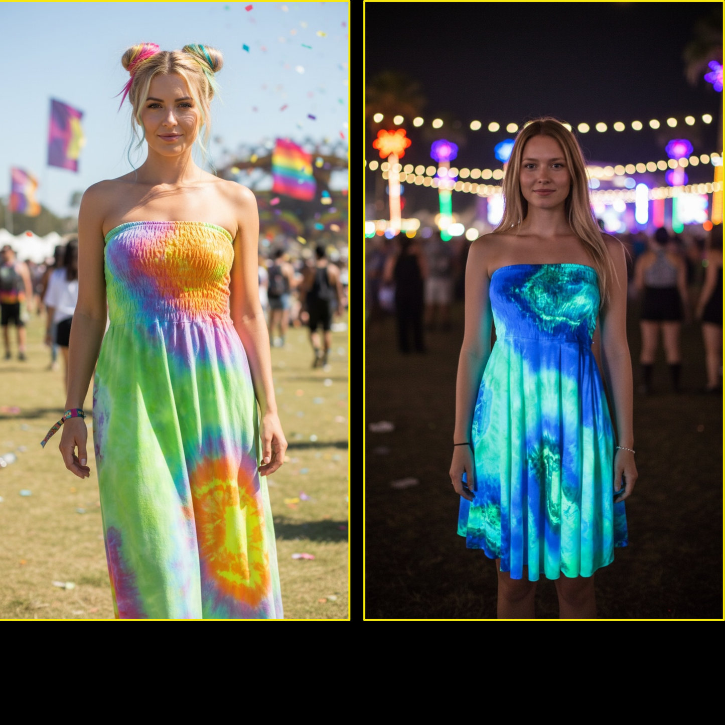 OS High Voltage Rainbow Convertible Set *UV REACTIVE*