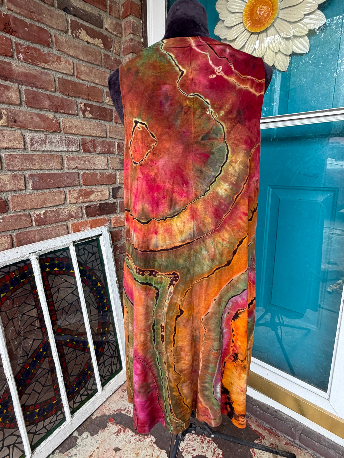 Large Burning Autumn Swing Dress