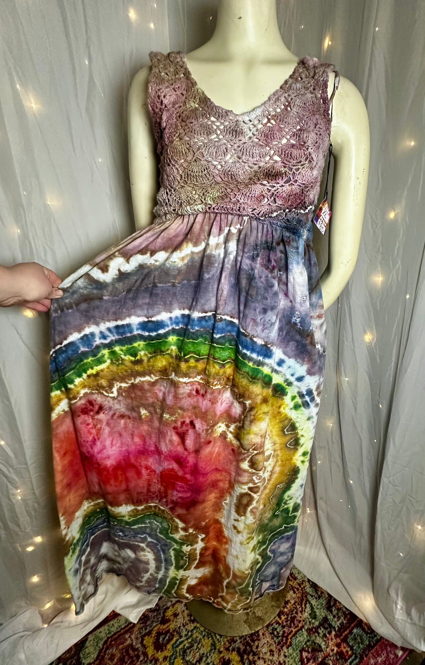 XL Rustic Rainbow Dream Maxi Dress