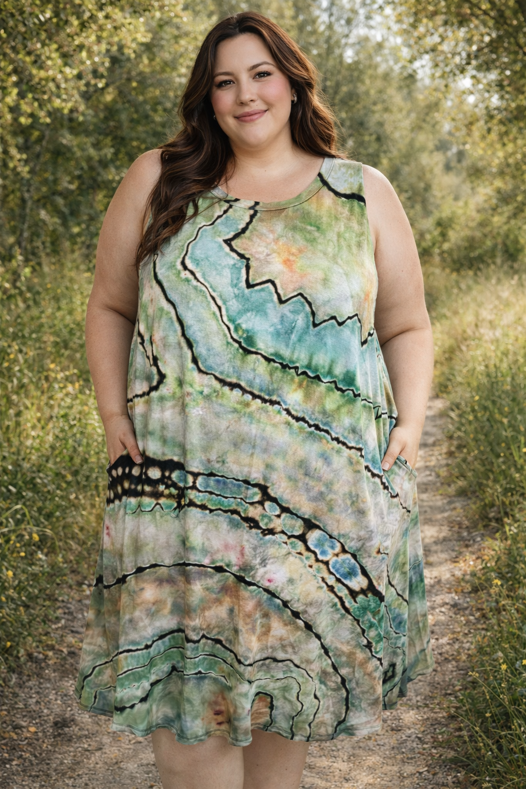 XXXL Iridescent Mother of Pearl Swing Dress