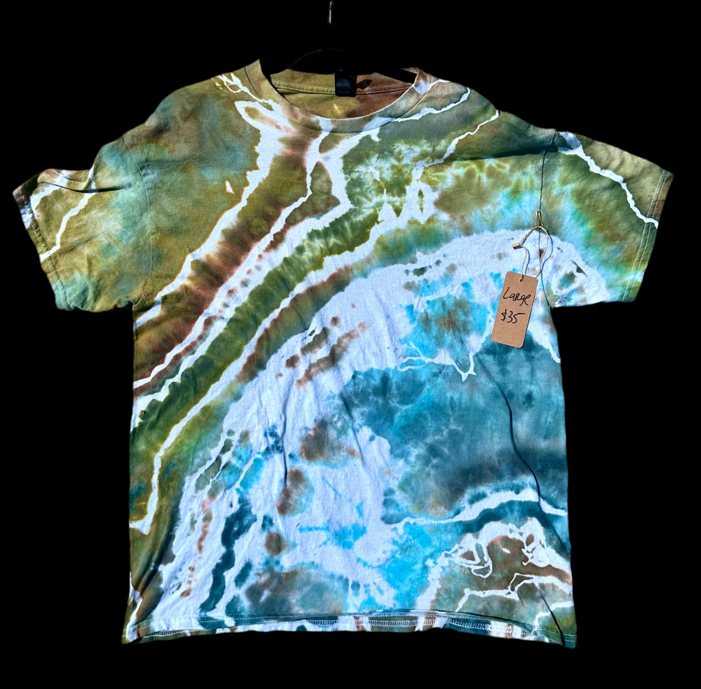 Large Teal/Green/Bronze tee 🏝️