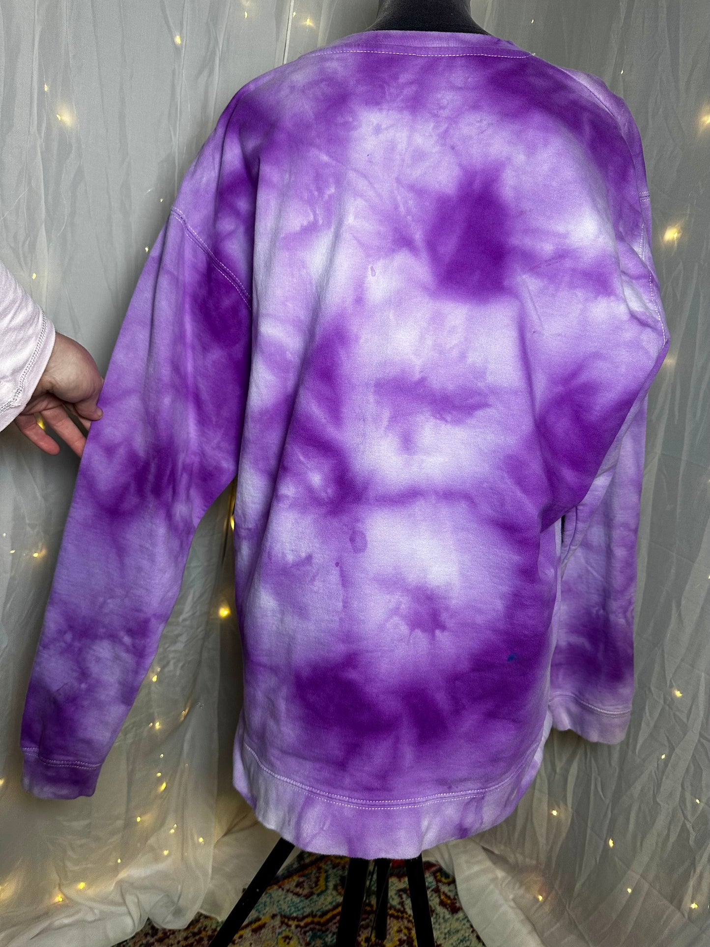 XL Amethyst Drift Ice-Dyed Crewneck Sweatshirt