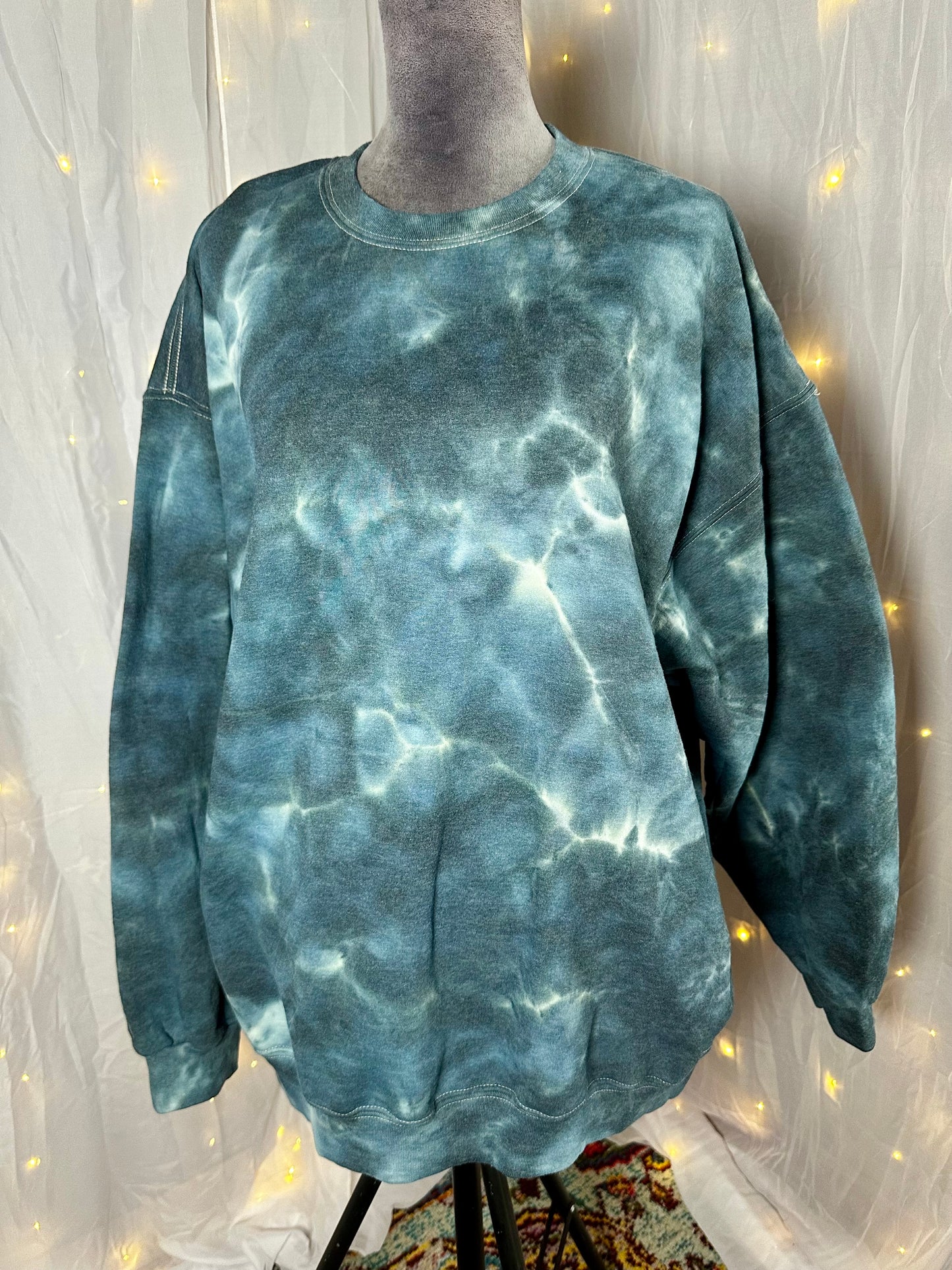 2XL Black Water Surge Crewneck Sweatshirt